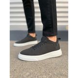 Zapatos JY204 Flex Bağcıklı Keten Kumaş Erkek Günlük Sneaker Ayakkabı Kbt - Siyah - 001-Siyah