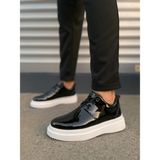 Zapatos JYX03 Luxor Bağcıklı Rugan Erkek Günlük Spor Klasik Ayakkabı Rbt - Siyah - 001-Siyah