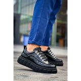 Zapatos KB-X10 Erkek Günlük Bağcıklı Rugan Spor Sneaker Ayakkabı Rst - Siyah - 001-Siyah