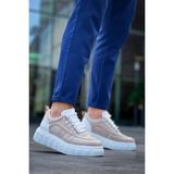 Zapatos KB-X10 Erkek Günlük Bağcıklı Süet Spor Sneaker Ayakkabı Sbt - Bej/beyaz - 002-Bej
