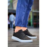 Zapatos KB-X204 Erkek Günlük Bağcıklı Keten Spor Sneaker Ayakkabı Kbt - Siyah - (Kenya)Black-TrueWhite