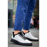 Zapatos KB-X204 Erkek Günlük Bağcıklı Keten Spor Sneaker Ayakkabı Ksbt - Beyaz/siyah - (Kenya)Black-TrueWhite