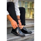 Zapatos Kb-X5 Erkek Günlük Bağcıklı Rugan Klasik Ayakkabı Rst - Siyah - 001-Siyah
