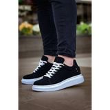 Zapatos KB047 Erkek Günlük Bağcıklı Süet Spor Sneaker Ayakkabı Sbt - Siyah - 001-Siyah