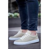 Zapatos KB122 Erkek Günlük Bağcıklı Süet Spor Sneaker Ayakkabı Sbt - Bej - 002-Bej