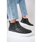 Zapatos SLW205 Boston Bağcıksız Cilt Erkek Spor Bot Bt - Siyah - BLK-Siyah
