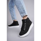 Zapatos SLW206 Ottawa Bağcıklı Süet Erkek Günlük Spor Bot Bt - Siyah - BLK-Siyah