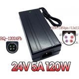 Zapex 24 Volt 5 Amper 120 Watt 4 Pin Adaptör ATM120T-P240 (24V-5A-120W) - Siyah