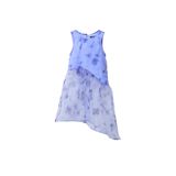 ZARA Çiçek Desenli Organze Elbise, Mavimsi, beden: L (12-14 Yaş) (140 Cm)