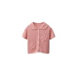ZARA Çiçek Desenli Triko Polo T-shırt, Mercan Pembesi, beden: 5 Yaş (110 Cm)