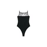 ZARA DANTEL ŞERİTLİ POLİAMİD BODY Siyah L