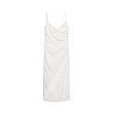 ZARA DRAPE DETAYLI MİDİ ELBİSE, Beyaz, L beden
