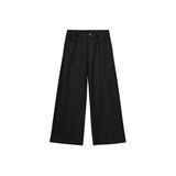ZARA Keten Geniş Paça Pantolon, Siyah, beden: S