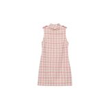 ZARA KISA DOKULU ELBİSE, Beyaz/Pembe, XL beden