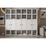 Zara Konsol Tipi Kapaklı Raf Sistemli Kitaplık Ünitesi Beyaz Nrg Ktp 1106