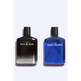 Zara Navy Black + Man 800 Black Eau De Toilette 2x100 ml Erkek Parfüm Seti, P3158S2442