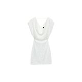 ZARA Pullu Mini Elbise, Beyaz, beden: L