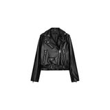 ZARA Suni Deri Bıker Ceket, Siyah, beden: Xxl