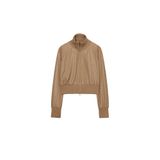 ZARA Suni Deri Bomber Ceket, Koyu Devetüyü, beden: S