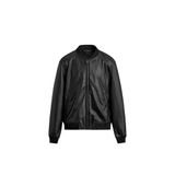 ZARA Suni Deri Bomber Ceket, Siyah, beden: M (us M)