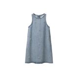 ZARA Sunı İncili Denim Elbise, Mavi Gri, beden: 13/14 Yaş (164 Cm)
