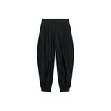 ZARA YIRTMAÇLI KETEN ŞALVAR PANTOLON, Siyah, XL beden