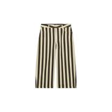 ZARA ZW COLLECTION ÇİZGİLİ KISA PAÇA PANTOLON Yeşil XS