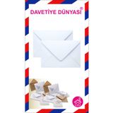 zarf dünyası Davetiye Zarfı 10,5 cm x 15,5 cm 1. Hamur 90gr 500 Adet Düğün Nikah Sünnet Nişan Etkinlik Zarfları