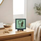 Zarif Atatürk Silüetli Modern Hatıra Obje 10x10 cm | Ev ve ofis dekorasyonunu tamamlayan modern aksesuar, çalışma masaları ve raflar için butik tasarım seçeneği