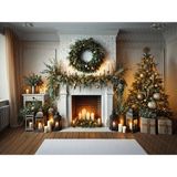 Zarif Bir Arka Plan: 200X150CM, Romantik Noel Atmosferi Stüdyo Fonu - -