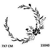 Zarif Çiçek Dalları Stencil Süsleme Ve Boyama Kalıbı