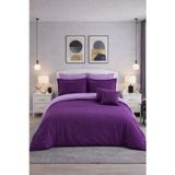 Zarif Home Nevresim Takımı Battal Boy (King Size) - Çift Taraflı (4'lü) - Mor - Lila