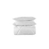 Zarif Home Silikon Yorgan ve Yastık Seti MikroFiber Çift Kişilik - Beyaz