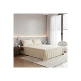 Zarif Home Yatak Çarşafı Organik Pamuk Akfil (Battal Boy) Krem - 240 x 260