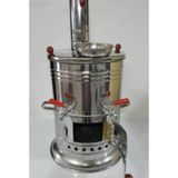 Zarif İş 8.5 L Çift Musluklu Odunlu Semaver Inox inox