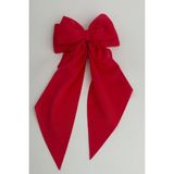 Zarif Kadın Büyük Boy Fiyonk Otomatik Toka (15*32CM) - Kırmızı - 15 cm