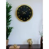Zarif Klasik Stil 40 Cm Metal Gold Duvar Saati