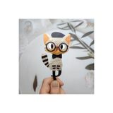 Zarif Seçkiler Retro Kedi Temalı Saç Tokası / GÖZLÜKLÜ