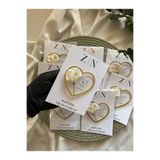 Zarif Souvenirs Gala Çiçekli Kalp Magnet 10 Adet söz hediyelik,nişan hediyelik,nikah hediyelik