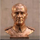 Zarif ve Detaylı Tasarım 15 cm Mustafa Kemal Atatürk Büstü Ofis Masası İçin Hediyelik
