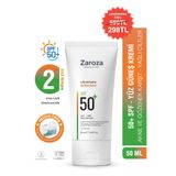 ZAROZA Yüz Güneş Kremi (50 Faktör) - Matlaştırıcı, Yağlı ve Karma Ciltlere Özel, Niacinamide UVA UVB SPF50+