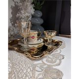 ZaTen Pazar Premium Bal Rengi 12 Parça Ikram Seti 6'lı Kahve Yanı Su Bardağı+6'lı Lokumluk