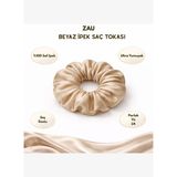 ZAU %100 Saf İpek Scrunchie Vizon Saç Tokası