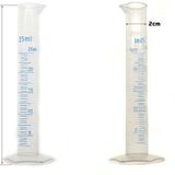 ZAUSS 25ml Kısa Form Silindir Plastik Polipropilen Mezür Kabartma