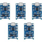 Zauss 5 Adet Micro USB TP4056 Bms 5V 1A Korumalı Lityum Pil Şarj Devresi Powerbank