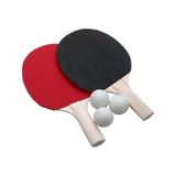 Zauss Advance Masa Tenisi Seti Masa Tenisi 2 Adet Raket ve 3 Adet Top Taşınabilir Tüm Masalara Uyumlu (2 Masa Tenisi Raketi + 3 Pinpon Topu)