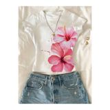 ZAVIXO -Kadın Crop Top Slim Fit %100 Pamuk Yazlık Basic Tişört