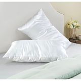 Zavo Beyaz Saf Ipek Yastık Kılıfı - 50x70