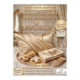 ZAVO ZAVOSILK 35 Momme %100 Saf Dut İpeği Yastık Kılıfı Seti - Ultra Lüks Doğal İpek - Bej