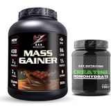 Zax Nutrition Mass Gainer 900 G Çikolata + Creatine Monohydrate 300 G – Kilo Alımı, Kas Kütlesi ve Güç Artışı Seti